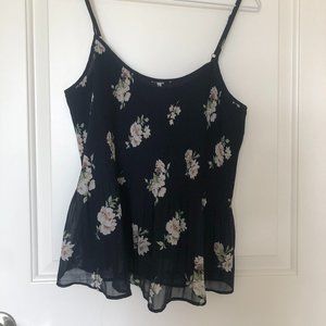 abercrombie floral peplum top